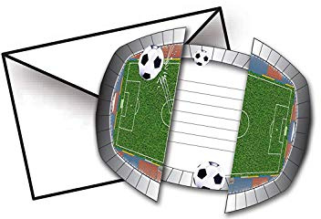El folato - 8 tarjetas de invitación * estadio de fútbol * para la fiesta y el cumpleaños // Infancia Cumpleaños Niños