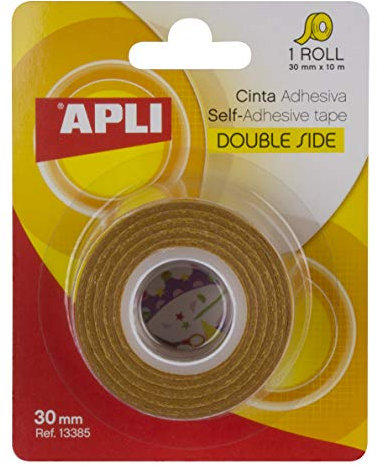 Apli 13385 - Ruban adhésif double face 30 mm x 10 m