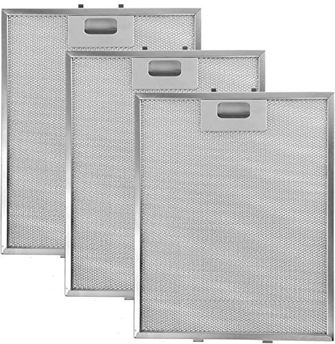 SPARES2GO Metal Mesh Filter for AEG Baumatic Cooker Hood/Extractor Fan Vent (Non-Universal, Pack of 3 Filters, Silver, 318 x 258 mm)
