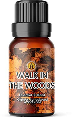 Walk in The Woods (10ml) - Pure Cypress, Sandalwood & Scots Pine Essential Oil Blends – Christmas & Winter Fragrances – Aromatherapy, Diffuser Oils, Oil Burner, Meditation, Yoga