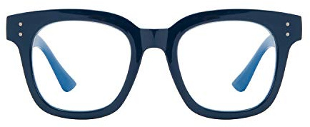 Madison Avenue Blue Light Blocking Glasses for Women, Anti Blue Ray Computer Gaming Glasses, Anti Eyestrain UV Glare(Ink Blue)
