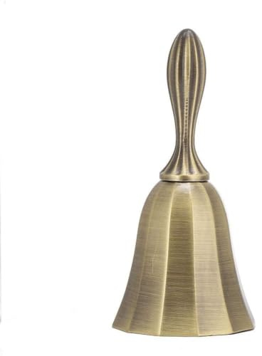Campanella da Tavolo Classica in Metallo, Bronzo, per Casa, Bar, Hotel, Ristorante, Matrimoni, Reception