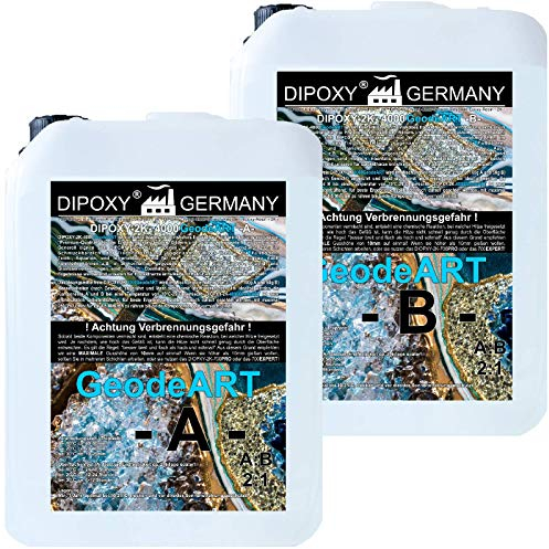 1,5kg Epoxidharz +Härter DIOPXY-2K-4000GeodeART 2K EP Profi Qualität Glasklar, geruchsarm Gießharz Epoxy Wave ART UV Stab. resin