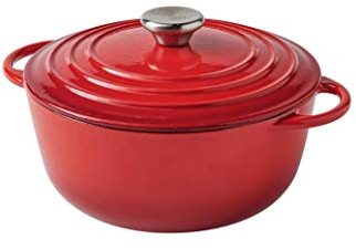 BRANDANI CASSERUOLA COCOTTE ROSSA GHISA SMALTATA 3 lt Misure: D22X28X16H