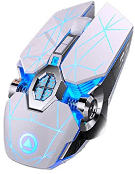 SUIOPPYUW A7 USB Charging Wireless Mouse Silent Input Device Colorful RGB Noiseless Optical Mice Fluent Typing PC Laptop