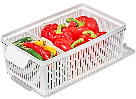 OXO Poubelle de taille moyenne, 35,1 x 18,8 x 11,9 cm, blanc