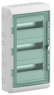 Schneider Electric Kaedra Mureva 10344DE Petit répartiteur de pièces humides en saillie pour jardin, cave, garage et extérieur, distributeur d'installation électrique, boîte à fusibles, 3 x 12 TE,
