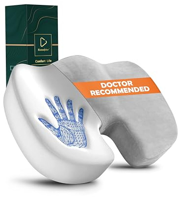 Ecosafeter Seat Cushion for Office Chair Memory Foam Coccyx Pain Relief Cushion Pillow for Back Support Non-Slip Seat Pad for Office Desk