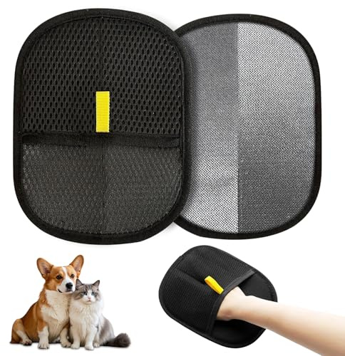 Zorplex 1 Pièces Gant Poil Chat, réutilisable Gants électrostatiques d'épilation, Gants d'épilation des Poils d'animaux domestiques pour Lavage DémêLage Toilettage Canapé Meubles Tapis&Siège (1, L)