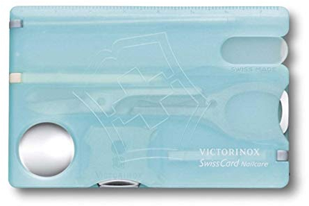 Victorinox Multitool Karte, Swiss Card Nailcare, Taschenmesser, in Kreditkartenformat, 13 Funktionen, Nagelfeile, Schere