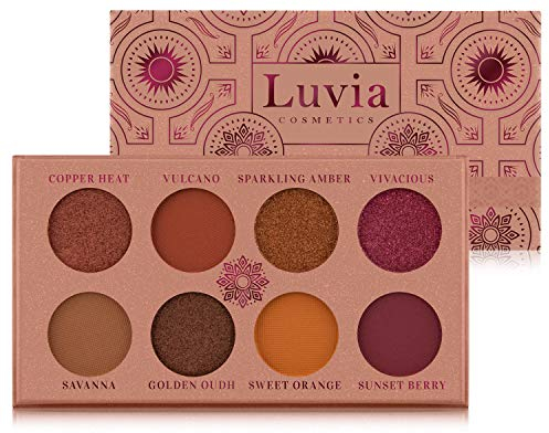 Luvia Lidschatten Palette Matt & Glitzer: Vegan Sunset Nova Eyeshadow, Nachhaltige Kosmetik Frei Von Mikroplastik & Duftstoffen