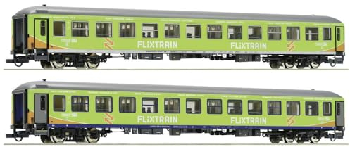 Roco 74193 H0 2er-Set Personenwagen, Flixtrain (DC)