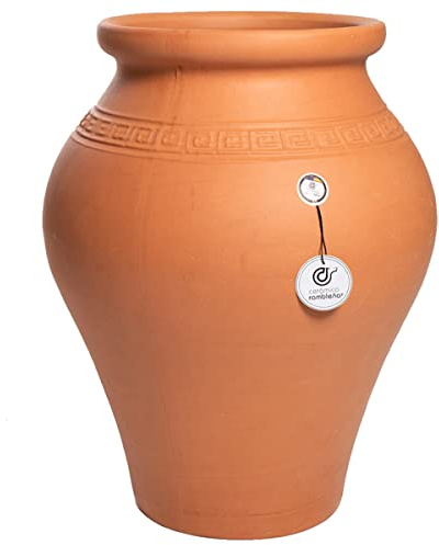 CERÁMICA RAMBLEÑA | Tinaja de Barro | La Tinaja | Tinaja Antigua | Tinaja macetero | Tinaja Maceta Terracota - Modelo 01 | 40x40x50 cm