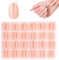 JSRQT 360 Stück Künstliche Nägel French Nails Medium Rechteckig Falsche Fake mit Nagelfeile False Tips Natürliche DIY Press on für Damen und Frauen