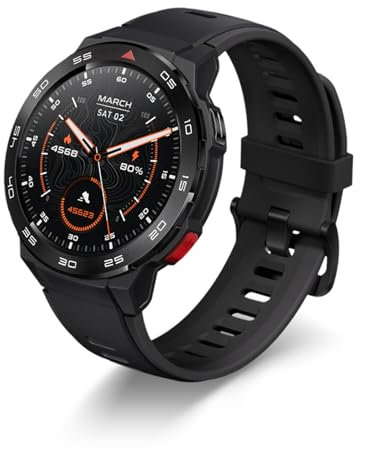 Mibro GS Pro smartwatch orologio chiamata Bluetooth GPS fitness tracker Uomo Donna con 1.43 AMOLED schermo e 5ATM waterproof/Contapassi (GPS Smartwatch)