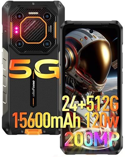 Ulefone Armor 26 Ultra WT Version 5G 2024 5G Rugged Smartphone 24Go+512Go Caméra 200MP+64MP+50MP+32MP 7800mAh 120W 2,5K 6,67 FHD+ 120Hz, Dimensity 8020, Android 13 Smartphone IP69K/NFC