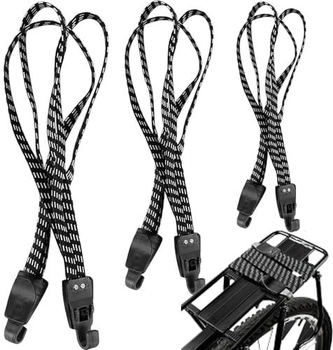 Homefantasy 3 Pièces Tendeur Velo Porte Bagage,Tendeurs Elastique avec Crochets,Tendeur de Vélo Sangle à Bagages Cordons,Cordes Élastiques D'Arrimage,pour Porte-Bagages,Vélo,Voiture,Tente(70-120cm)