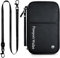 Asnews Reisepass Tasche Familie Reisepass Organizer mit RFID Blocker, Tragbare Reisepasshülle Ausweistasche, Reise Organizer Dokumente für Damen und Herren, Schwarz