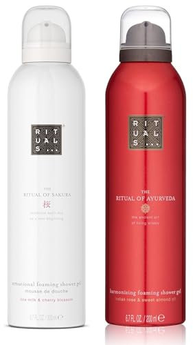 Rituals of Sakura Shower Gel Cherry Blossom & Ayurveda Indian Rose Shower Gel 200ml