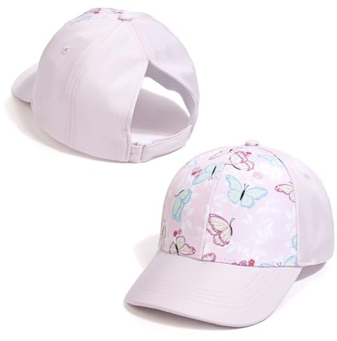 Casquette de Baseball pour Enfant Réglable de 3 à 8 Ans Casquettes Sport Baseballs pour Filles Garcon en Queue de Cheval Été Chapeau de Soleil Enfan Visière de Golf Tennis Visière Plage Cyclisme