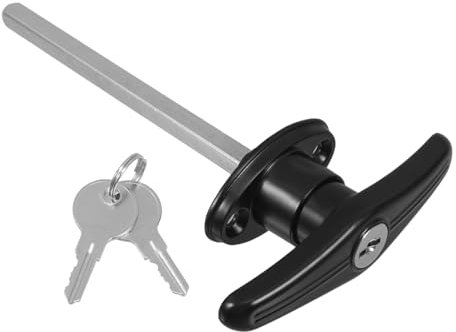 SHINEOFI Serratura T-handle Per Porta Garage Con Chiavi Maniglia Per Sostenibilità e Sicurezza Facile Da Installare Per Porta Capannone e Giardino