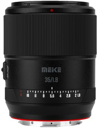 Meike 35mm F1.8 Vollformat-Weitwinkelobjektiv mit Autofokus und STM-Technologie, Festbrennweite für Porträtaufnahmen, kompatibel mit Panasonic Lumix Sigma L Kameras S1 S1R S1R II S1H S5 FP SL SL2