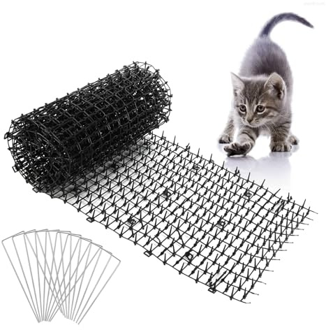 Rlssaki Pinchos Anti Gatos, cinturón de Pinchos contra Gatos, Anti Cat Spikes para Interiores y Exteriores, Alfombra para Camas, jardín, cochera, Aparcamiento, sofá (200x30 cm)