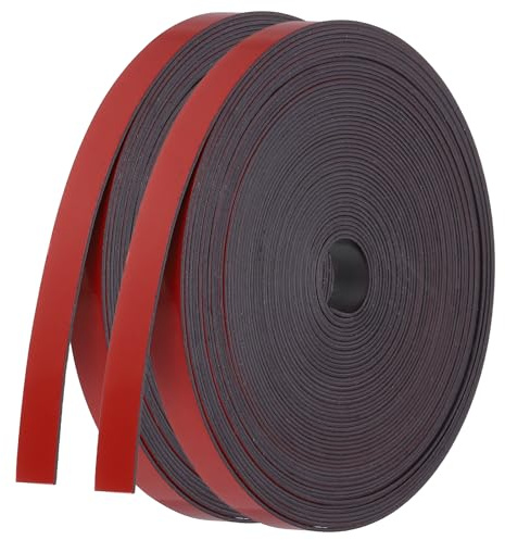 PATIKIL 2 Rouleaux 10m x 1cm Rouleau De Bande Magnétique Rouge
