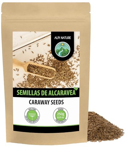 Alpi Nature Caraway Seeds 250g 8.8 oz, Whole Caraway Seeds for Cooking and Baking