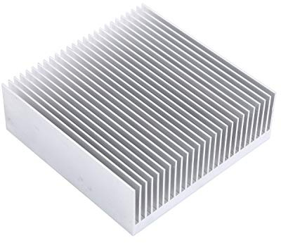 Awxlumv Aluminum 80mm Heat Sink 3.15x3.15x1inch/ 80x80x27mm Heatsink Large Radiator Circuit Board Cooling Cooler 26 Fins for LED, Power High Fans - Sliver