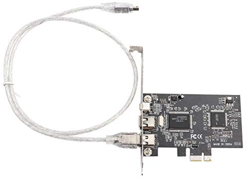 VBESTLIFE PCIE Firewire Karte, IEEE 1394 PCI Express Controller, 1394a Firewire 800 Adapter mit Firewire Kabel, 3 Ports, 2X 9 Pin, 1x 6 Pin