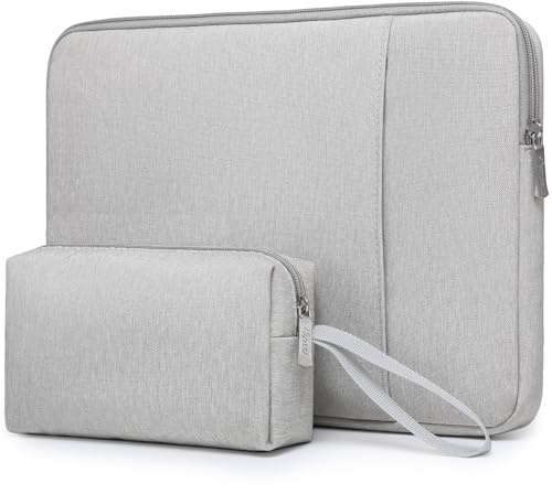 HYZUO 15-16 Zoll Laptophülle Tasche Set für MacBook Pro 16 M5/M4/M3/M2/M1 Pro/Max A3428 A3429 2026-2019, 15 Surface Book, Schutzhülle für 15 15,6 HP Dell Lenovo Asus Acer Samsung, Hellgrau