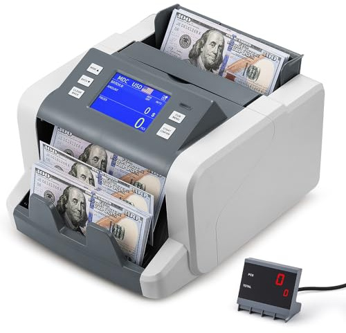 Frifreego Money Counter Machine Mixed Denomination with Value Count, Touch Screen with 5 Currencies Suitable, MT/UV/MG/IR Counterfeit Bill Detection, 6 Modes Available Cash Counter with LCD Display