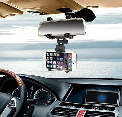 K-S-Trade Qualitativ & Innovativ Smartphone Halterung Für Unihertz 8849 Tank Mini 1 Rückspiegel Halterung Schwarz Auto Halterung KFZ Halter
