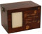 Suammiitstrieadea Urna conmemorativa de madera para cenizas con marco de fotos, caja de recuerdos para gatos o perros