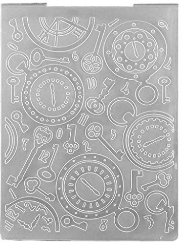 Exquisite Embossing Folder Clock for Key Background Embossing Template Multifunctional Greeting Cards Templat