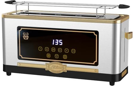 Kaiser T 4000 R Retro-Toaster 6 verschiedene Toaststufen, Auftaufunktion, Aufwärmfunktion, Brötchenaufwärmrost