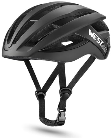 Eacam Casco de Bicicleta para Adultos con Diseño Liviano, Cascos de Equitación Cómodos Ajustables para Hombres Que Protegen (Negra)