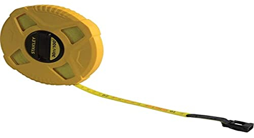 Stanley 0 34 262 - Cinta métrica (fibra de vidrio, carcasa cerrada, 30 m)
