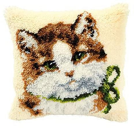Vervaco Kattunge spärrkrok kudde, flerfärgad