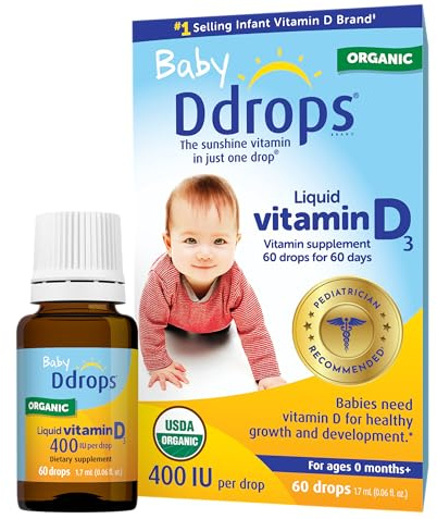 Ddrops Baby 400 IU, Vitamin D, 60 Drops 1.7mL (0.06 Fl. Oz (Pack of 1))