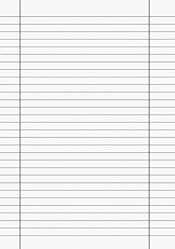 Kanzleibogen/Klausurbögen - liniert mit Randlinie innen und aussen/Lin. 27 - A4 / 21,0 x 29,7 cm - 50 Bögen