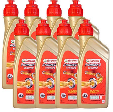 olio motore moto e scooter Castrol Power 1 4T scooter 10W30 Confezione 8x1lt.