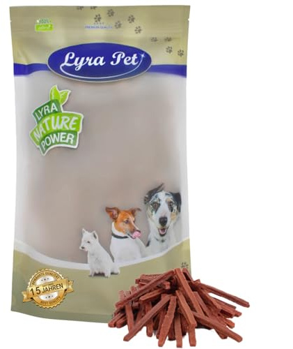 Lyra Pet® 1 kg Lammdörrfleisch Hundefutter Snack fettarm schonend getrocknet getrocknet Leckerli Kausnack Kauartikel für Hunde Kauspaß
