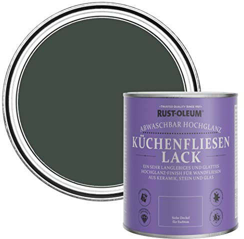 Rust-Oleum Green Water-Resistant Kitchen Tile Paint in Gloss Finish - After Dinner 750ml