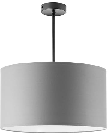 Miratic Hängeleuchten & Pendelleuchten Pendelleuchte Esstisch Moderne Deckenlampe Hängend mit austauschbarer E27-Lichtquelle max 60 W Kurz (Grau)(Glühbirne fehlt)