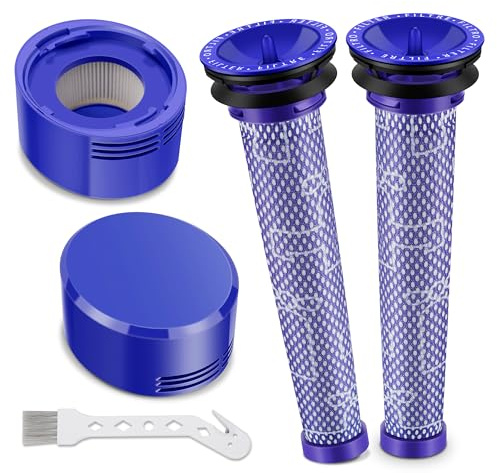 Cheerhom 2 Stück V8 V7 Filter HEPA für Dyson, Nachmotorfilter & Vorfilter für Dyson V7 V8 Animal Absolute Plus Pro Fluffy Akku Staubsauger Motorhead Ersatzteile Filter Set Zubehör