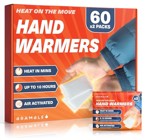 Bramble - Disposable Hand Warmers – Pocket Warmers for Hiking, Outdoor Activities, Skiing, Camping, and Cycling – Provides Up to 8 Hours of Heat