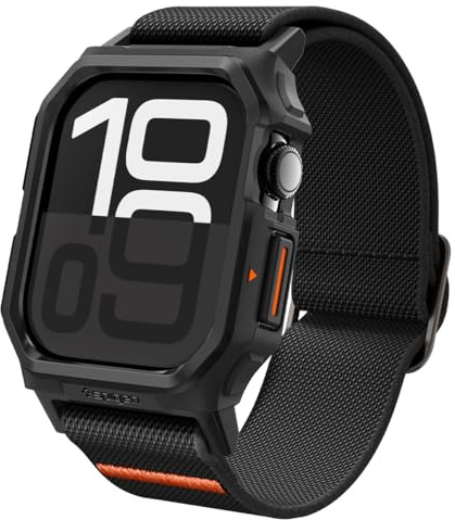 Spigen Lite Fit Pro Case with Strap Band Compatible with Apple Watch Series 11/10 42mm (2025/2024) - Matte Black