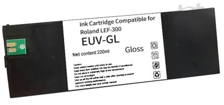 PHOVYAFI Nachfüllbare Tintenpatrone 220 ml kompatibel mit EUV EUV2 EUV3 EUV4 EUV5 Kompatibel mit Roland LEF-20 LEF-10 LEF-12 LEF-300 LEC-330 LEC-300 540(Empty Refill EUV4-GL)